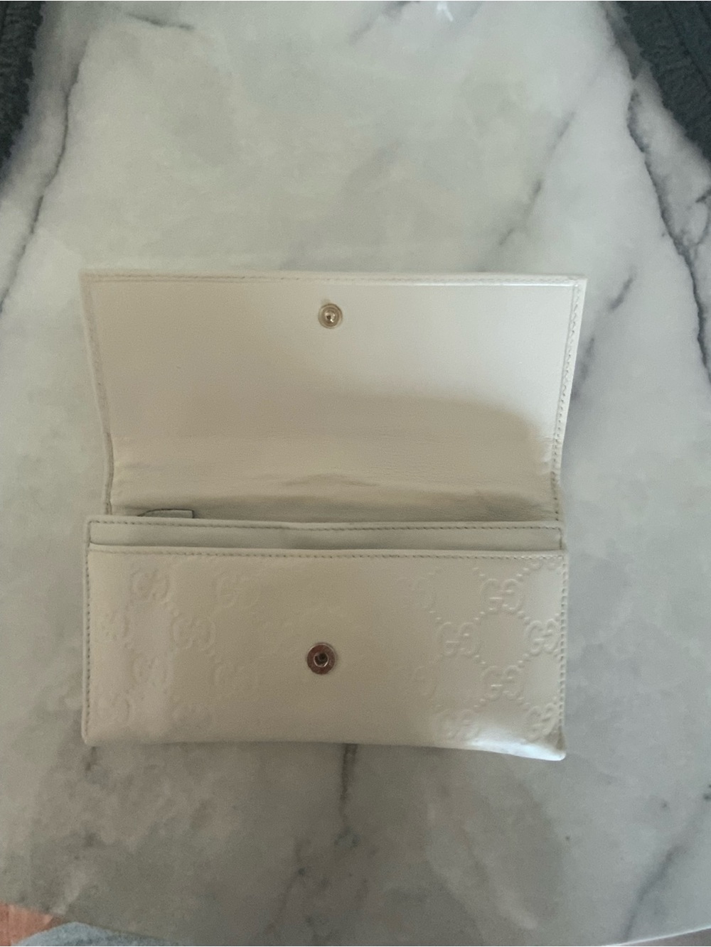 Gucci Ivory Guccissima long wallet - Picture 6 of 15